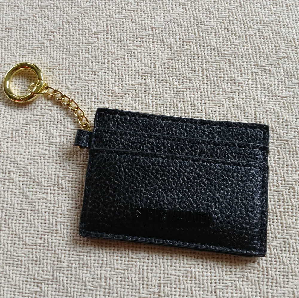 steve madden ♡ wallet keychain faux leather